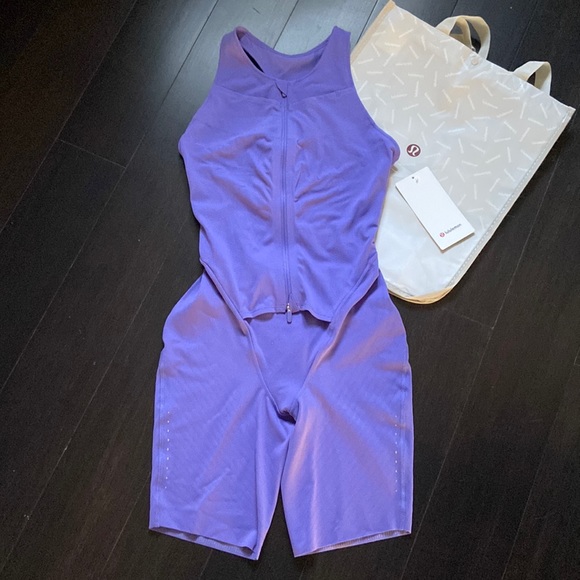 lululemon athletica Other - LULULEMON SENSEKNIT RUNNING ONE-PIECE IN CHARGED INDIGO SZ 6 NWT